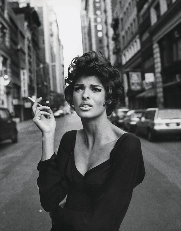 Linda Evangelista for a high-fashion editorial shoot in 2024
