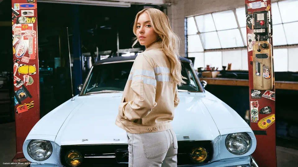 Sydney Sweeney Restoring a Vintage Car